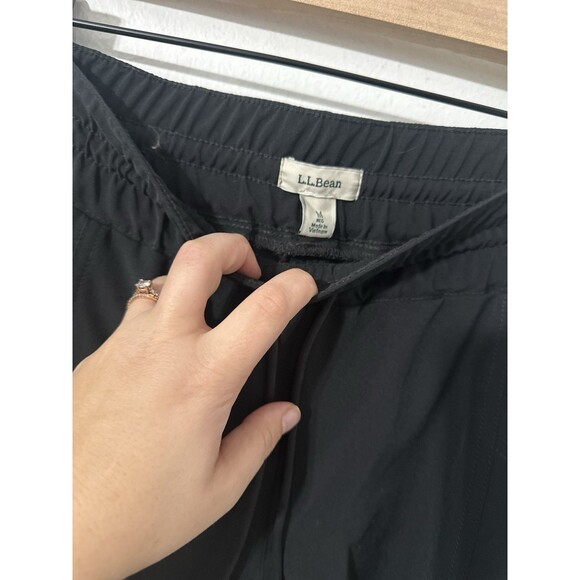L.L. Bean Women’s Drawstring Straightleg Trouser Pant Swishy Medium - Picture 3 of 5
